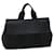 Hermès HERMES Valparaiso MM Hand Bag Canvas Black Auth bs4746 Cloth  ref.880643