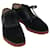LOUIS VUITTON Chaussures Daim Cuir 6M Noir LV Auth 39347 Suede  ref.880667