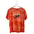 ****Loewe Short-Sleeved Cut-And-Sew Burnt Orange Tie-Dye T-Shirt Cotton  ref.881114