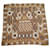 giant hermès scarf 140 KELLY beads Brown Silk  ref.881122