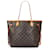 Louis Vuitton Brown Monogram Neverfull MM Leather Cloth  ref.882264