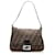 Fendi Brown Zucca Mamma Forever Leather Cloth Pony-style calfskin Cloth  ref.882327