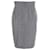 Burberry Midi Pencil Skirt in Gray Cotton Grey  ref.882401