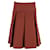 Hugo Boss Box Pleated Midi Skirt in Ochre Brown Polyester Red  ref.882443
