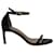 Sandali minimalisti con cinturino alla caviglia Stuart Weitzman in vernice nera Nero Pelle Pelle verniciata  ref.882460