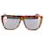 Quadratische getönte Sonnenbrille von Saint Laurent aus braunem Acetat Zellulosefaser  ref.882481