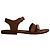 Sandalo Flat Bejeweled Marni in Pelle Marrone
