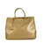 PRADA XL Saffiano Lux cabas zippé en cuir beige sac à main shopper Visone  ref.882585