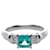 & Other Stories Platinum Emerald Ring Silvery Metal  ref.883175
