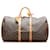 Louis Vuitton Brown Monogram Keepall 55 Leather Cloth  ref.883668