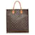 Louis Vuitton Brown Monogram Sac Plat Leather Cloth  ref.883690