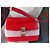 Borsa Céline Box Rossa in Pelle Media Rosso - vista 4