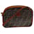 FENDI Zucca Canvas Shoulder Bag Black Brown Auth 39779  ref.883862