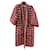Chanel Manteau tissé oversize Tweed Rose  ref.884093