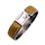 Gucci Silver Metal Yellow Patent Leather G Logo Bangle Bracelet Plastic  ref.884229
