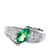 & Other Stories [LuxUness] Anillo de metal con anillo de diamantes y esmeralda en excelentes condiciones Plata  ref.884254