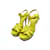 SAINT LAURENT  Sandals T.EU 41 Leather Yellow  ref.884405