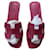 Hermès Sandals Pink Leather  ref.884957
