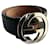 Gucci leather belt, GG buckle Black  ref.885035