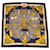 Hermès HERMES CARRE 90 Schal „ETRIERS“ Seide Navy Auth cl478 Marineblau  ref.885093