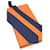 Cravatta con monogramma Hermès Blu Seta  ref.885268