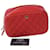 Chanel clutch Roja Cuero  ref.885412