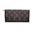 Louis Vuitton Portafoglio continentale Emilie con monogramma marrone vintage Tela  ref.885496
