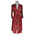 Ba&Sh Robes Viscose Rouge Multicolore  ref.885609