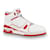 Louis Vuitton LV TRAINER SNEAKER MID-TOP Virgil Abloh White Red Leather  ref.886505