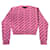 Balenciaga PINK CROPPED MINI ALLOVER LOGO SWEATER FOR WOMEN Cotton  ref.886575