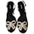 Autre Marque Baldinini rhinestone sandals Black Leather  ref.886705