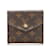 Louis Vuitton Monogram Porte-Monnaie M61660 Brown Cloth  ref.886832