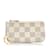 Louis Vuitton Damier Azur Schlüsseletui N62659 Weiß Leinwand  ref.886834