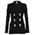 Moschino Couture Blazer con botones forrados en viscosa negra con el signo del dólar Negro Fibra de celulosa  ref.887223