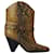 Isabel Marant Deane Snake-Effect Cowboy Boots in Yellow Cowhide Leather Camel  ref.887232