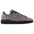Bassa Sneakers – Dolce & Gabbana – Braun/Blau – Jacquard Mehrfarben Leinwand  ref.887242