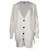Proenza Schouler Cardigan in maglia a costine con scollo a V in lana color crema Bianco Crudo  ref.887247