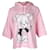 Moschino Couture Sweat à Capuche Graphique Lapin en Coton Rose  ref.887257