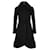 Abrigo Moschino de botonadura sencilla en lana virgen negra Negro  ref.887266