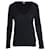 Suéter com decote em V Zadig & Voltaire Star Patch em lã preta Preto  ref.887302