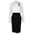 Vestido Midi Boutique Moschino Music em Triacetato Branco Preto Sintético  ref.887313