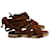 Miu Miu Espadrille Lace-Up Flat Sandals in Brown Suede  ref.887324