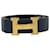 Hermès Cintura reversibile Hermes in pelle blu e nera  ref.887347