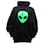 Balenciaga SS21 Kapuzenpullover mit Alien-Logo im Used-Look aus schwarzer Baumwolle  ref.887400