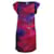 Diane Von Furstenberg Robe courte à imprimé abstrait en soie multicolore  ref.887482