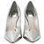 Dior Cherie Pointed-Toe Pumps in Silver Leather - view 3