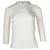 Hermès Top de manga tres cuartos de Hermes en lana color crema Blanco Crudo  ref.887509