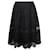 Marc by Marc Jacobs Perforated Lace Midi Skirt in Black Cotton  ref.887518