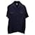 Brunello Cucinelli Camisa de sarga con cuello de campana en algodón azul marino  ref.887546