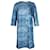 Stella Mc Cartney Stella McCartney Mini-robe à imprimé paysage en coton bleu  ref.887569